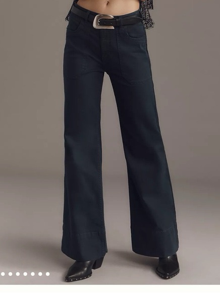 Nwt Size 25 - The Rylan Relaxed High-Rise Flare Pants By Pilcro (Nwt Us$ 138)